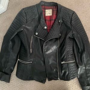 Black leather jacket